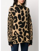 leopard-print jumper