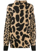 leopard-print jumper