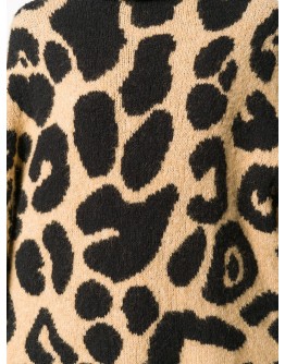leopard-print jumper