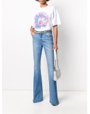 belted flared jeans