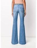belted flared jeans