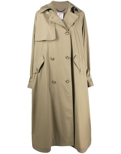 oversized double-breasted trench coat