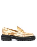 python-effect lug sole loafers