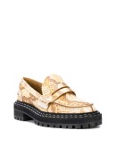 python-effect lug sole loafers
