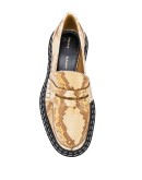 python-effect lug sole loafers