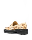 python-effect lug sole loafers