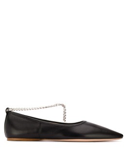 crystal embellished ballerina shoes