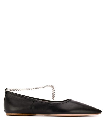 crystal embellished ballerina shoes