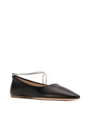 crystal embellished ballerina shoes