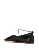 crystal embellished ballerina shoes