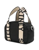 embossed logo shoulder bag