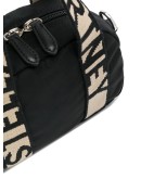 embossed logo shoulder bag