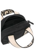 embossed logo shoulder bag