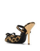 leopard-print buckled mules