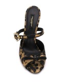 leopard-print buckled mules