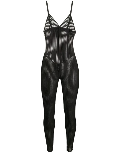 striped catsuit