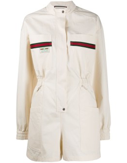 Web logo patch playsuit
