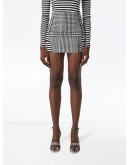 stripe and check technical mini skirt