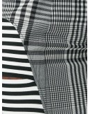stripe and check technical mini skirt
