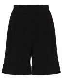 high-waisted turn-up hem shorts