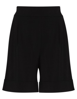 high-waisted turn-up hem shorts