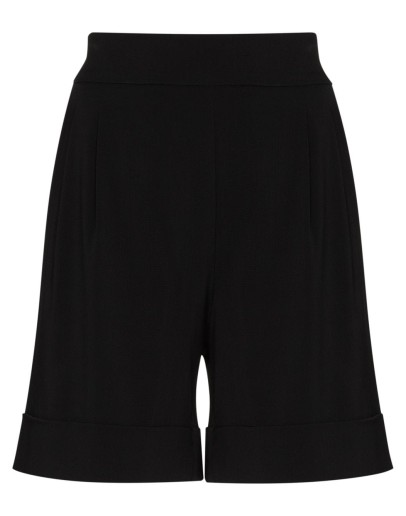 high-waisted turn-up hem shorts