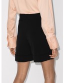 high-waisted turn-up hem shorts