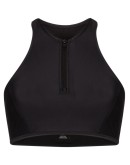 zipped logo-print sports bra