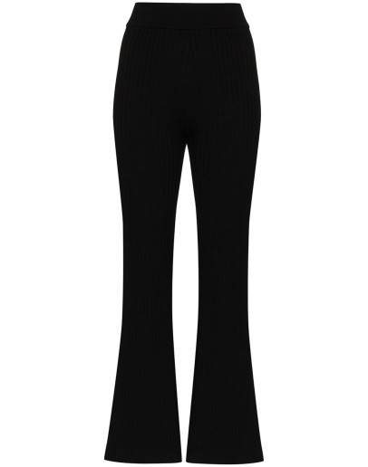 Enzo ribbed knit flared trousers