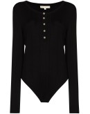 fine-knit buttoned bodysuit