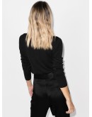 fine-knit buttoned bodysuit