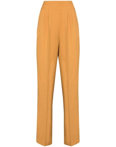 high-waisted slim-leg trousers