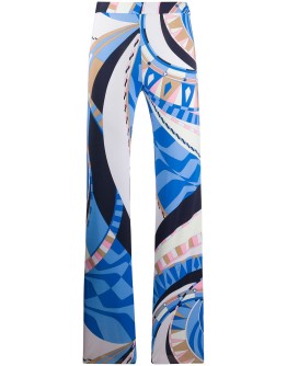 abstract-print trousers
