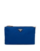 logo plaque zipped pouch