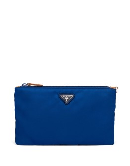 logo plaque zipped pouch