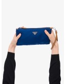 logo plaque zipped pouch