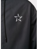 hooded logo raincoat