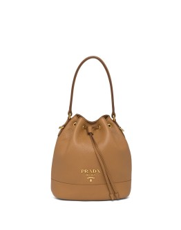 calf leather bucket bag