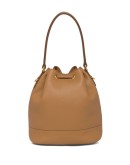 calf leather bucket bag
