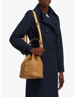 calf leather bucket bag