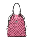 mesh detail bucket bag