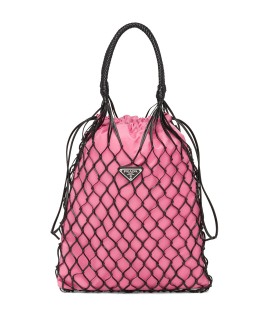 mesh detail bucket bag