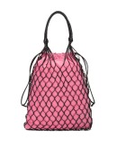mesh detail bucket bag