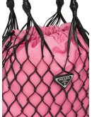 mesh detail bucket bag