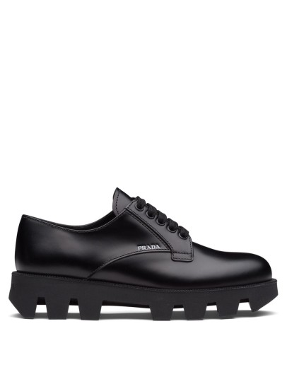 brushed leather Derby shoes