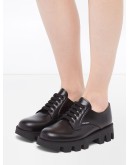 brushed leather Derby shoes
