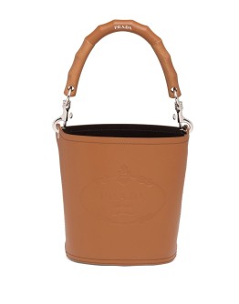 wooden handle bucket bag