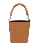 wooden handle bucket bag