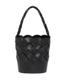 large woven motif bucket bag