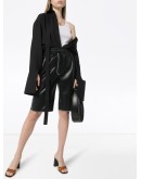 Yolie faux-leather shorts
